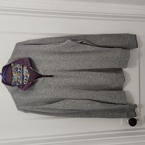 Robert Graham Grey 1/4 Zip Long Sleeve Knit Men's Pullover Size XL